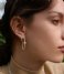 Ania Haie  Modern Muse Pearl Geometric Huggie Hoop Earrings S Silver colored