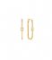 Ania Haie  Modern Muse Pearl Modernist Oval Hoop Earrings S Gold colored