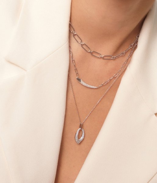 Ania Haie  Tough Love Pave Arrow Pendant Necklace M Silver colored