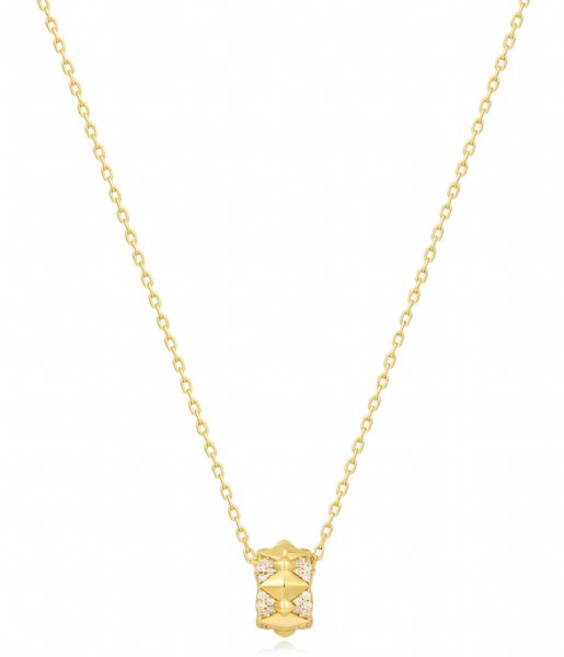 Ania Haie  Polished Punk Geometric Sparkle Pendant Necklace M Gold colored