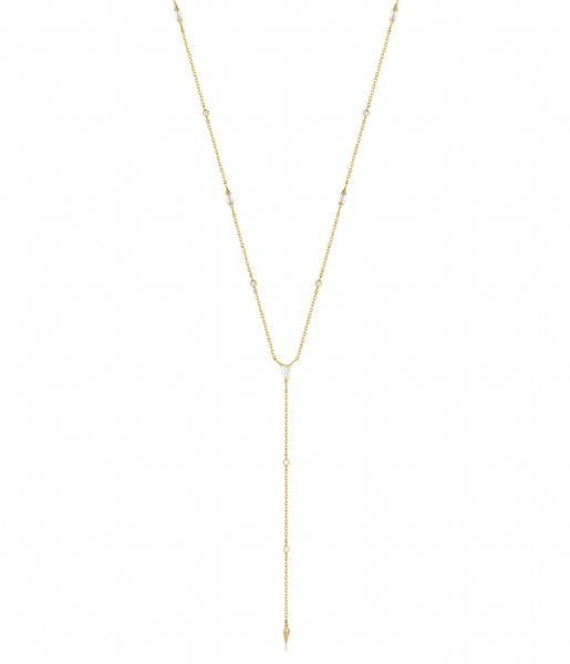 Ania Haie  Polished Punk Sparkle Point Y Necklace L Gold colored