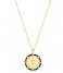 Ania Haie  Polished Punk Sparkle Point Medallion Necklace M Gold colored