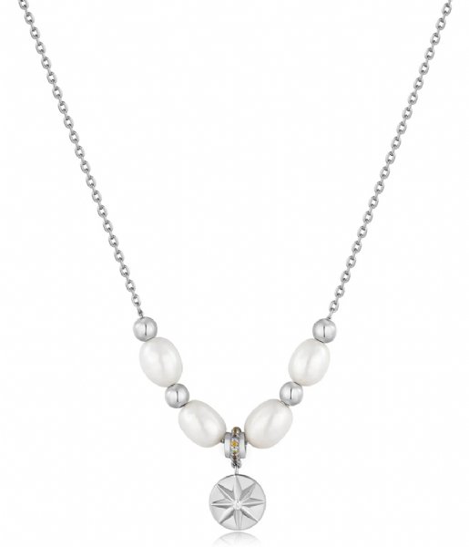Ania Haie  Modern Muse Pearl Star Pendant NecklaceM Silver colored