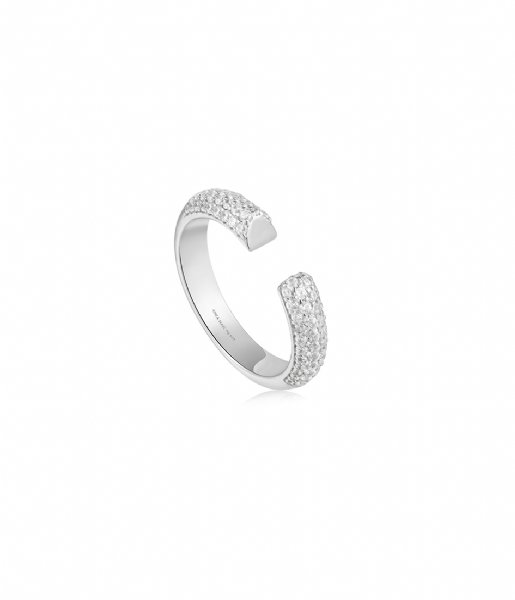 Ania Haie  Tough Love Pave Adjustable Ring S Silver colored