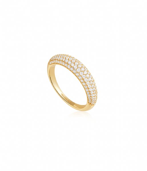 Ania Haie  Tough Love Pave Dome Ring S Gold colored