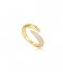 Ania Haie  Polished Punk Sparkle Wrap Adjustable Ring S Gold colored
