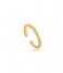 Ania HaieSmooth Twist Thin Band Ring Small AH R038-01G Gold