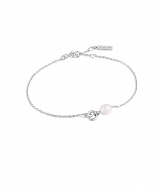 Ania Haie  Pearl Power Link Chain Bracelet M Zilverkleurig