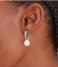 Ania Haie  Pearl Power Drop Sparkle Huggie Earrings S Zilverkleurig