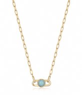 Ania Haie Spaced Out Amazonite Link Necklace M Goudkleurig