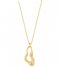 Ania Haie  Taking Shape Twisted Wave Drop Pendant Necklace Shiny Gold