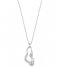 Ania Haie  Taking Shape Twisted Wave Drop Pendant Necklace Rhodium
