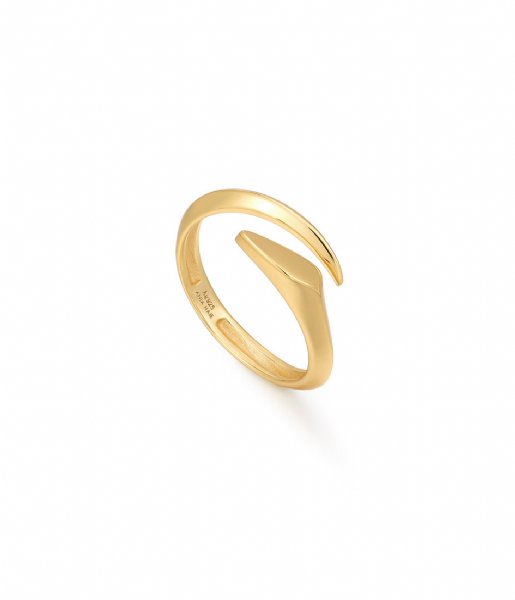 Ania Haie  Tough Love Arrow Twist Adjustable Ring Shiny Gold