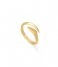 Ania Haie  Tough Love Arrow Twist Adjustable Ring Shiny Gold
