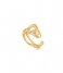 Ania Haie  Taking Shape Twisted Wave Wide Adjustable Ring Shiny Gold