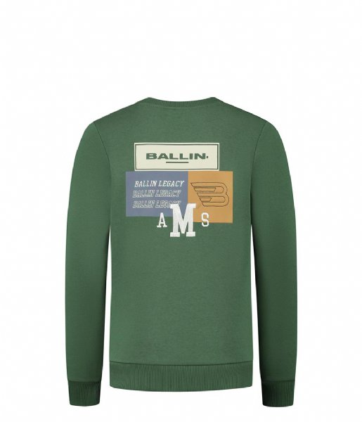 Ballin Amsterdam  Crewneck With Logo On The Front And Back Artwork Forest Green (94)