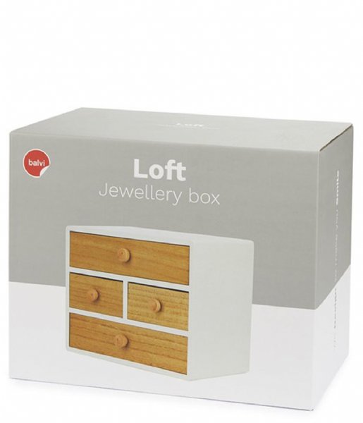 Balvi  Jewellery Box Loft Wood White
