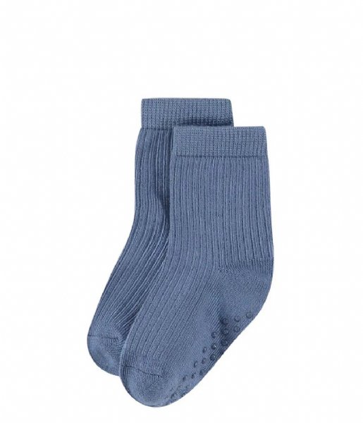 Bamboo Basics  Rib Anti Slip Socks 4-pack Off white Beige Blue
