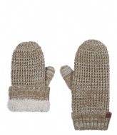 BICKLEY AND MITCHELL Waffle Knitted Mittens with Teddy Lining Sand Twist (112)