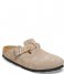 Birkenstock  Boston Braided Suede Leather Narrow Taupe