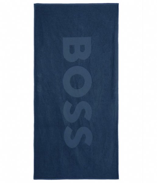 BOSS Ręcznik Beach Towel solid 10249701 01 Navy (413)