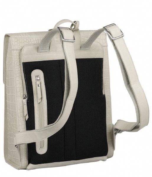 Burkely Laptop rugzak Casual Cayla Backpack 14 Inch Oyster White (01)