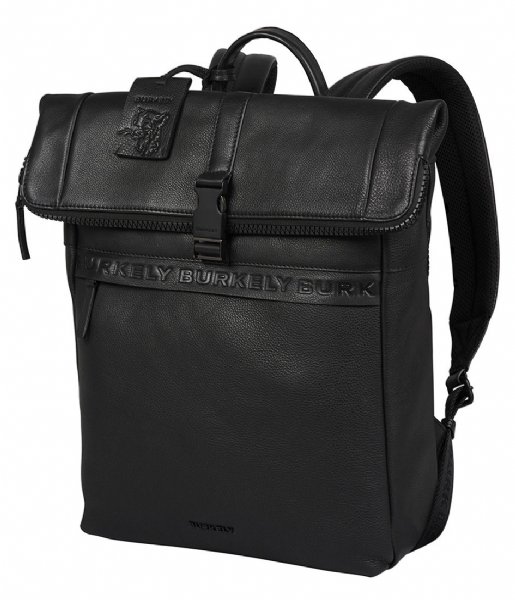Burkely  Minimal Mason Rolltop Backpack 14 Inch Busy Black (10)