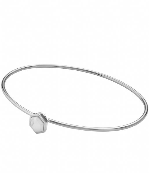 CLUSE  Idylle Marble Hexagon Bangle Bracelet silver color (CLJ12002)