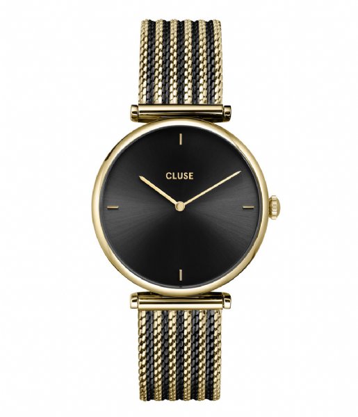 CLUSE  Gift Box Triomphe Mesh Gold Black Leather