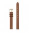 CLUSEStrap 12 mm Leather Gold colored Caramel (CS12005)