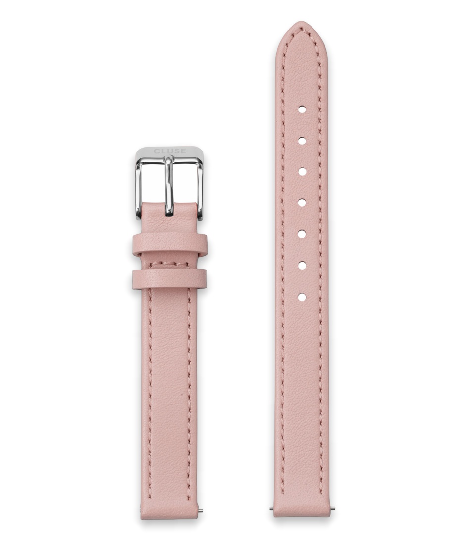 Cluse Horlogebandjes Strap 12 mm Leather Silver Colored Roze online kopen