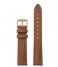 CLUSEStrap 16 mm Leather Gold colored Caramel (CS12231)