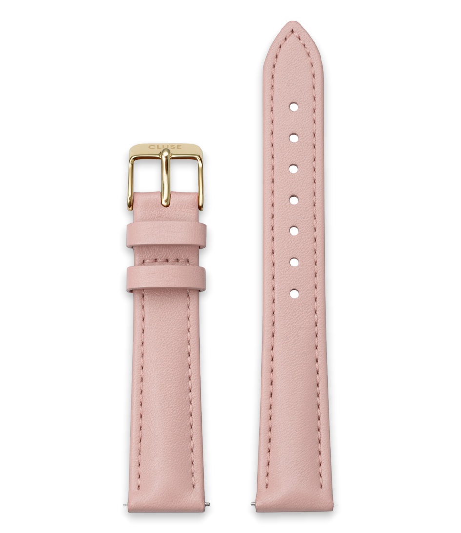 Cluse Horlogebandjes Strap 16 mm Leather Gold colored Roze online kopen