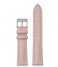 CLUSEStrap 18 mm Leather Silver colored Pink (CS12312)