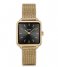 CLUSE Horloge La Tetragone Mesh Gold colored Black (CW10308)