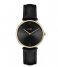 CLUSETriomphe Watch Gold Black Leather