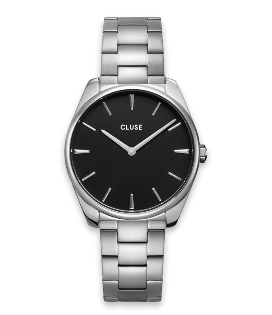 Cluse Horloges Feroce Steel Silver colored Zwart online kopen