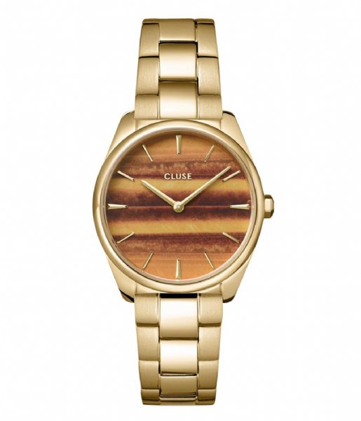 CLUSE  Féroce petite Watch Steel Tiger"s eye Gold Colour