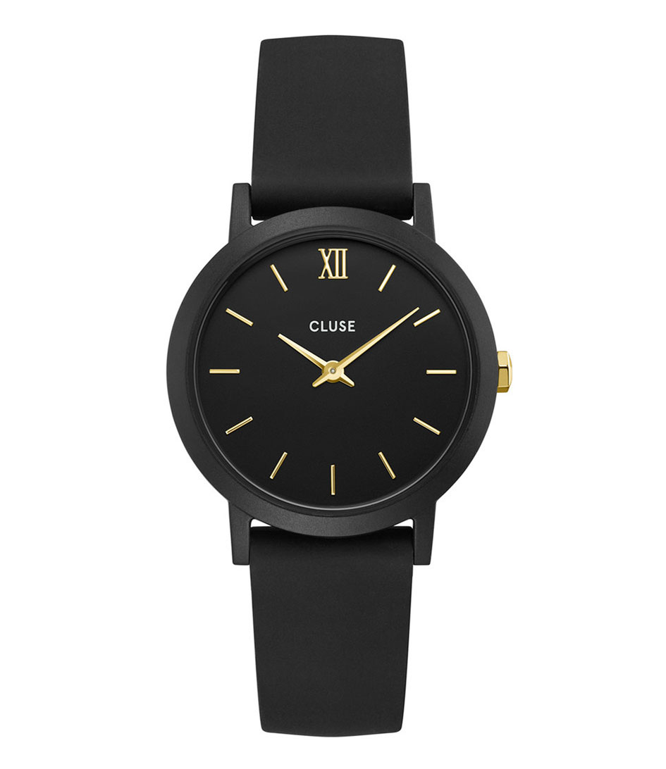 Cluse Horloges Minuit Nylon Black Gold Colour Zwart online kopen