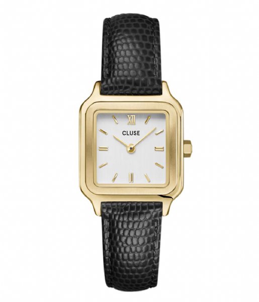 CLUSE  Gracieuse Petite Watch Leather Black Lizard Gold Colour