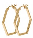 Cluse Oorbellen Essentiele Hexagonal Hoop Earrings Goud cluse kopen in de aanbieding