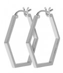 Cluse Oorbellen Essentiele Hexagonal Hoop Earrings Zilver cluse kopen in de aanbieding