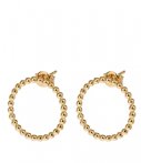 Cluse Oorbellen Essentiele Open Circle Embellished Stud Earrings Goud cluse kopen in de aanbieding