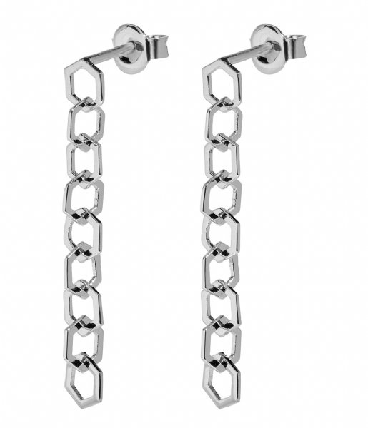 CLUSE  Essentiele Open Hexagons Chain Earrings silver plated (CLJ52009)