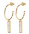 CLUSE  Idylle Marble Bar Hoop Earrings gold plated (CLJ51001)
