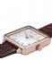 CLUSE  La Tetragone Leather Rose Gold Plated White Pearl white pearl dark red alligator (CW0101207029)