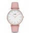 CLUSE  Boho Chic Leather Rose Gold Plated White rose gold white pink (CW0101201012)