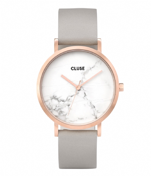 CLUSE Horloge La Roche Rose Gold White Marble white marble grey (CL40005) CLUSE Horloge La Roche Rose Gold White Marble white marble grey (CL40005)