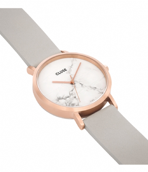 CLUSE Horloge La Roche Rose Gold White Marble white marble grey (CL40005) CLUSE Horloge La Roche Rose Gold White Marble white marble grey (CL40005)