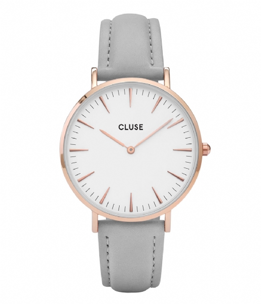 CLUSE Horloge La Boheme Rose Gold Colored White white grey (CL18015)